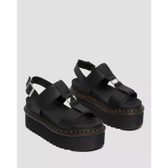 NEW Dr. Martens Platform Sandals Francis Leather Strap Retro Women's 8 - Picture 1 of 14